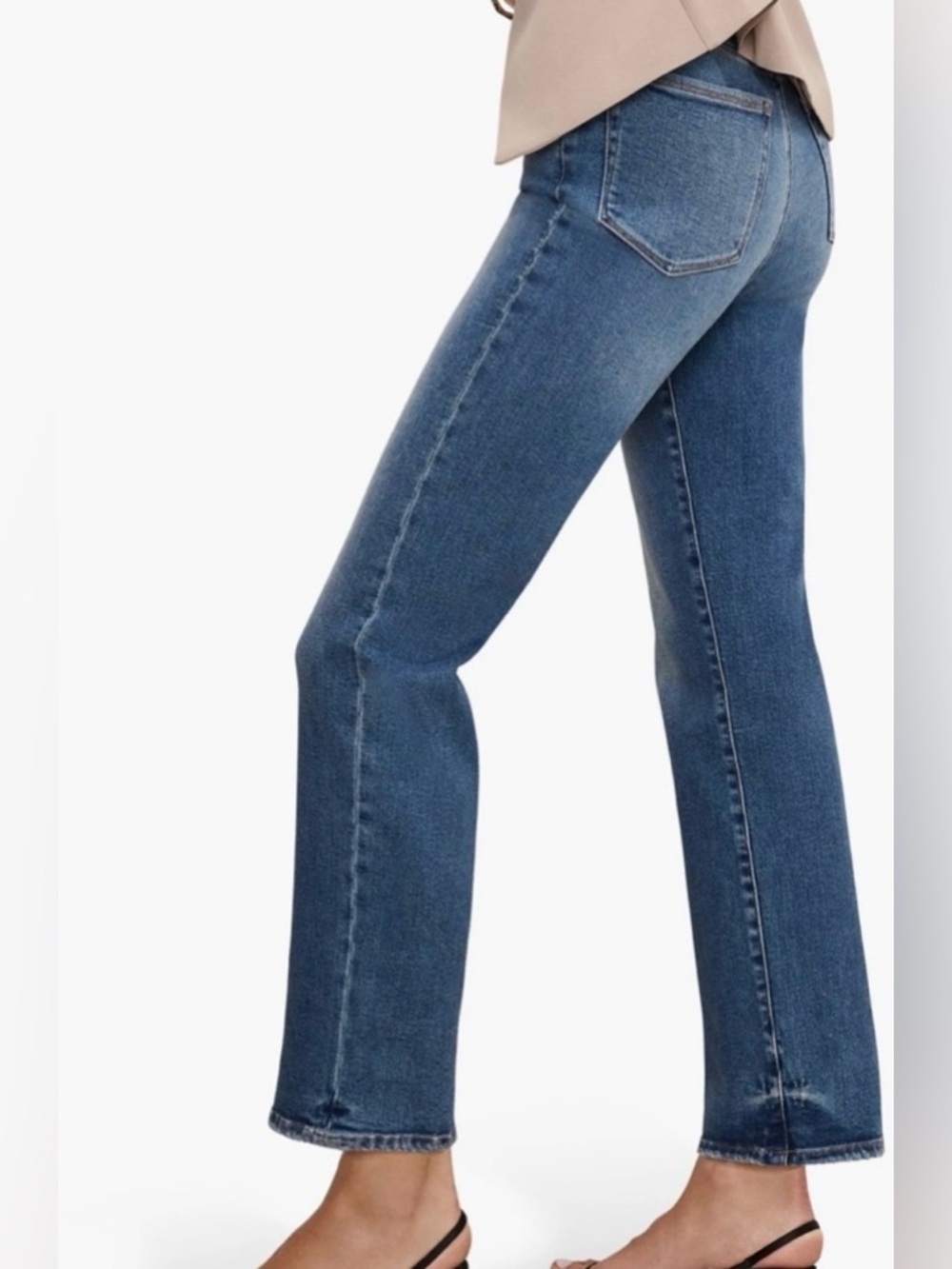 NWT Good American Good Boy Straight Cropped Jeans Size 10/30; Originally $159 - Picture 5 of 8